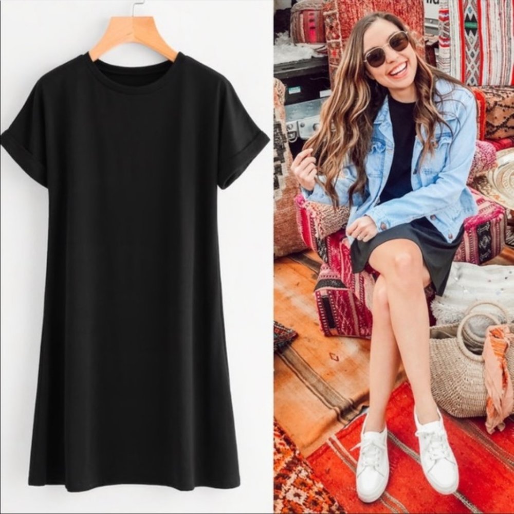 T-Shirt Dress in Black